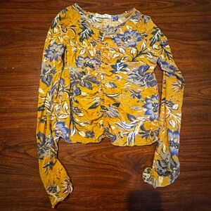 Bohemian Floral Pattern Shirt